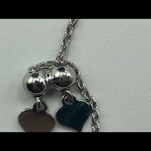 Silver Hand of Hamsa Adjustable Bracelet 9.25 in with Silver beads - Picture 4 of 4